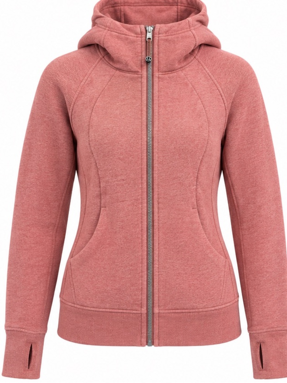 Lululemon Scuba Full-Zip Hoodie – Heathered Dusty Rose – Size 16